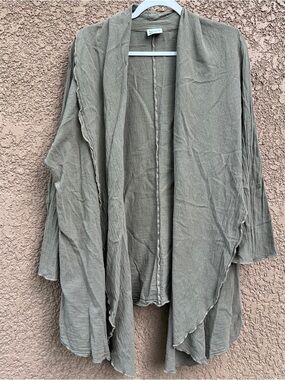 Oh My Gauze Cardigan L XL Lightweight Layering Beachy Coastal Minimalist Chic